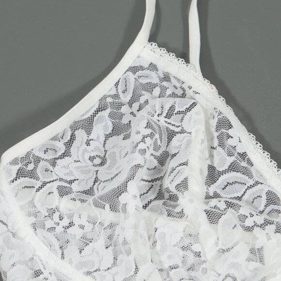 NWTINC Washed White Lace Bralette Size Large - Picture 4 of 8